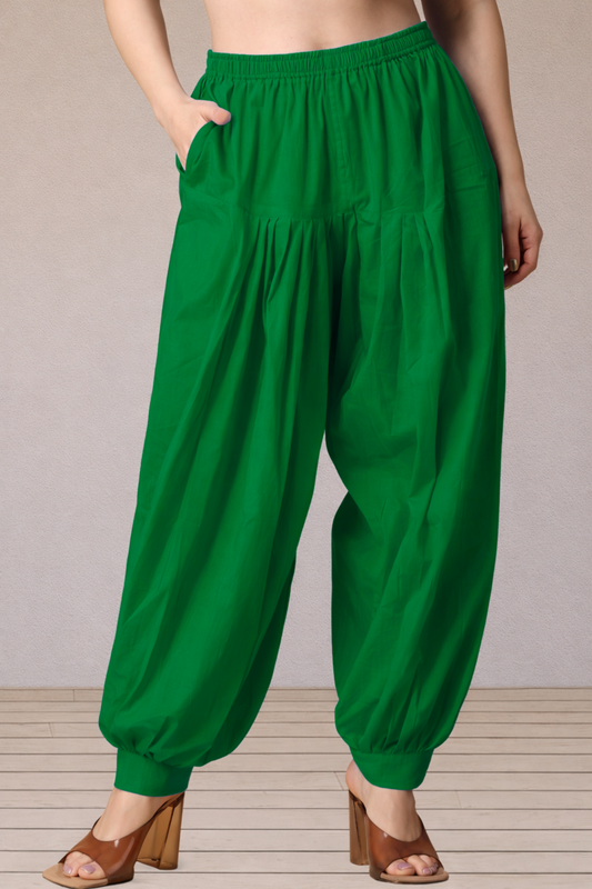 Dark Green Cotton Afghani Salwar