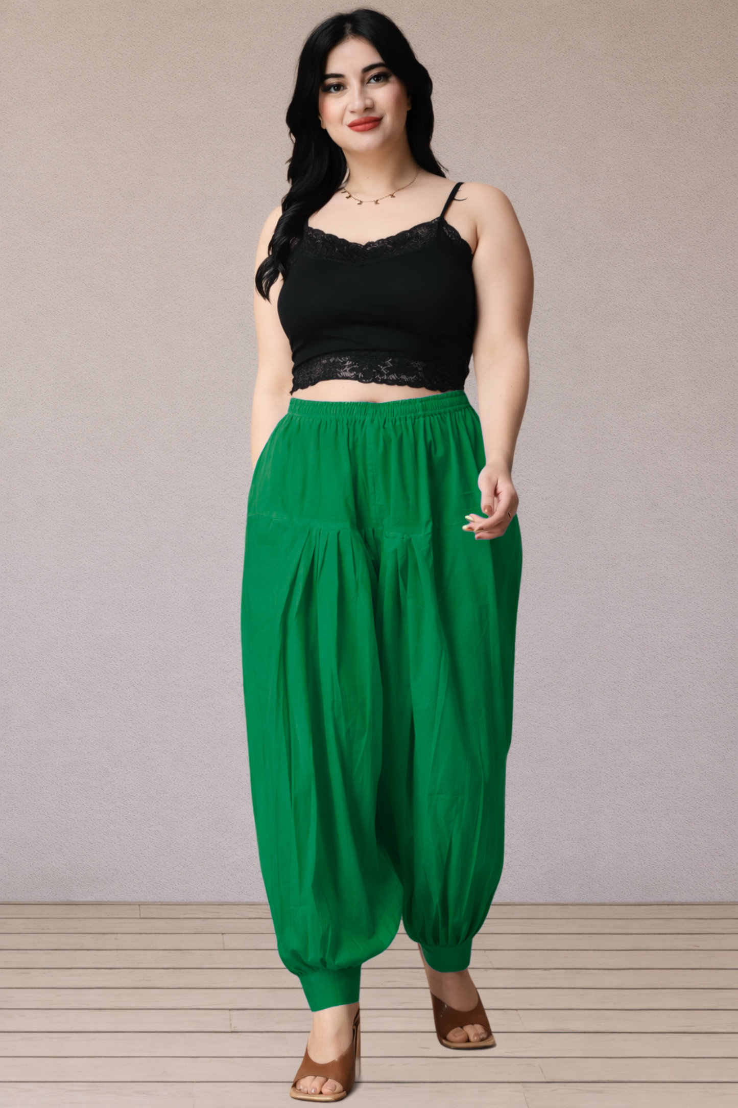 Dark Green Cotton Afghani Salwar