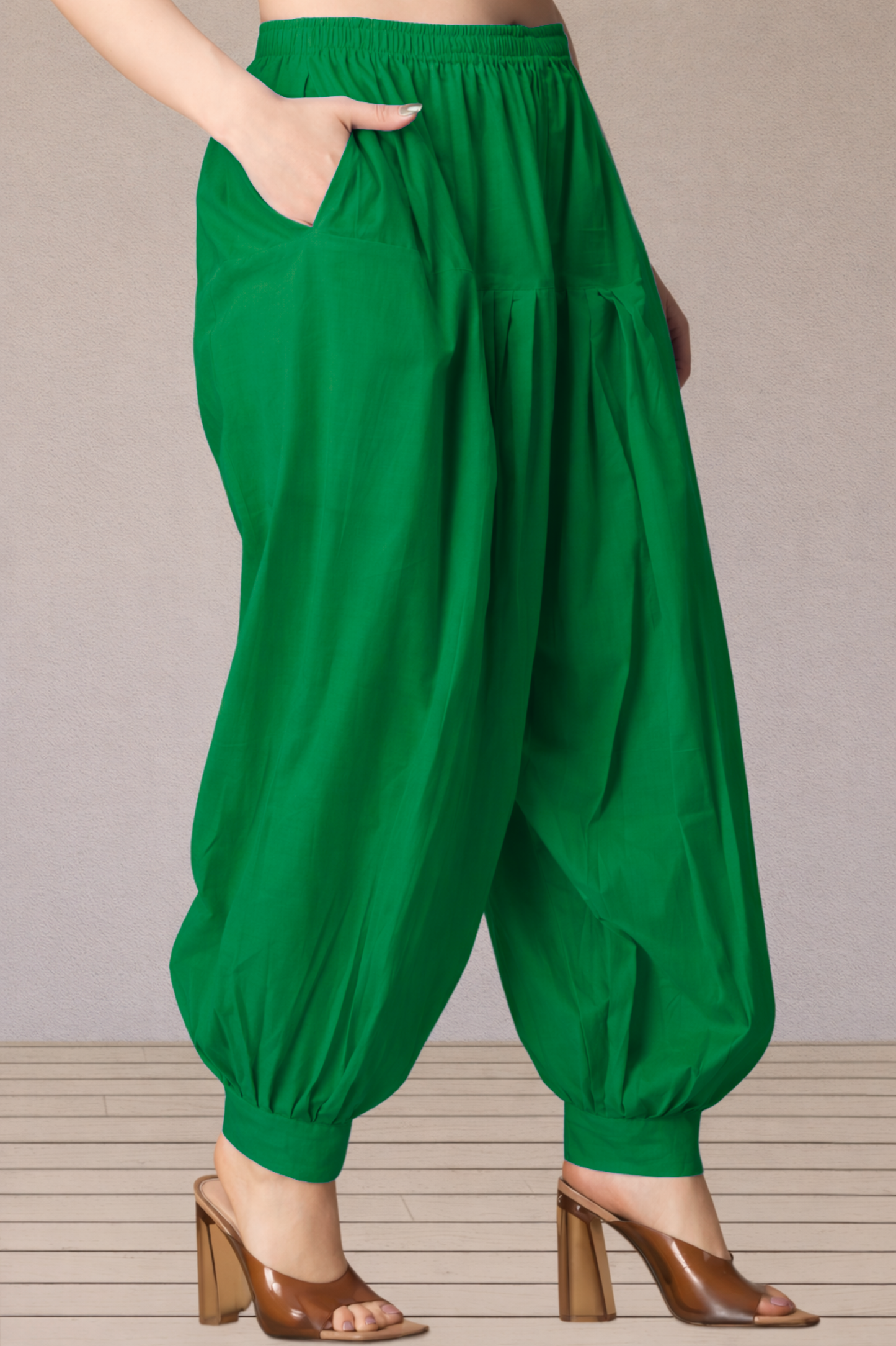 Dark Green Cotton Afghani Salwar