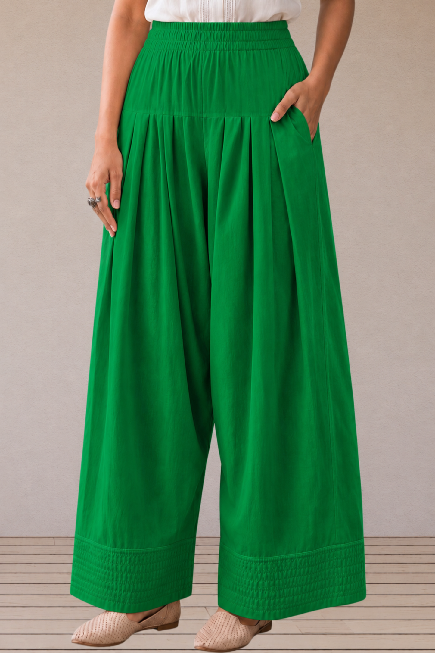 Light Green Cotton Farshi Salwar