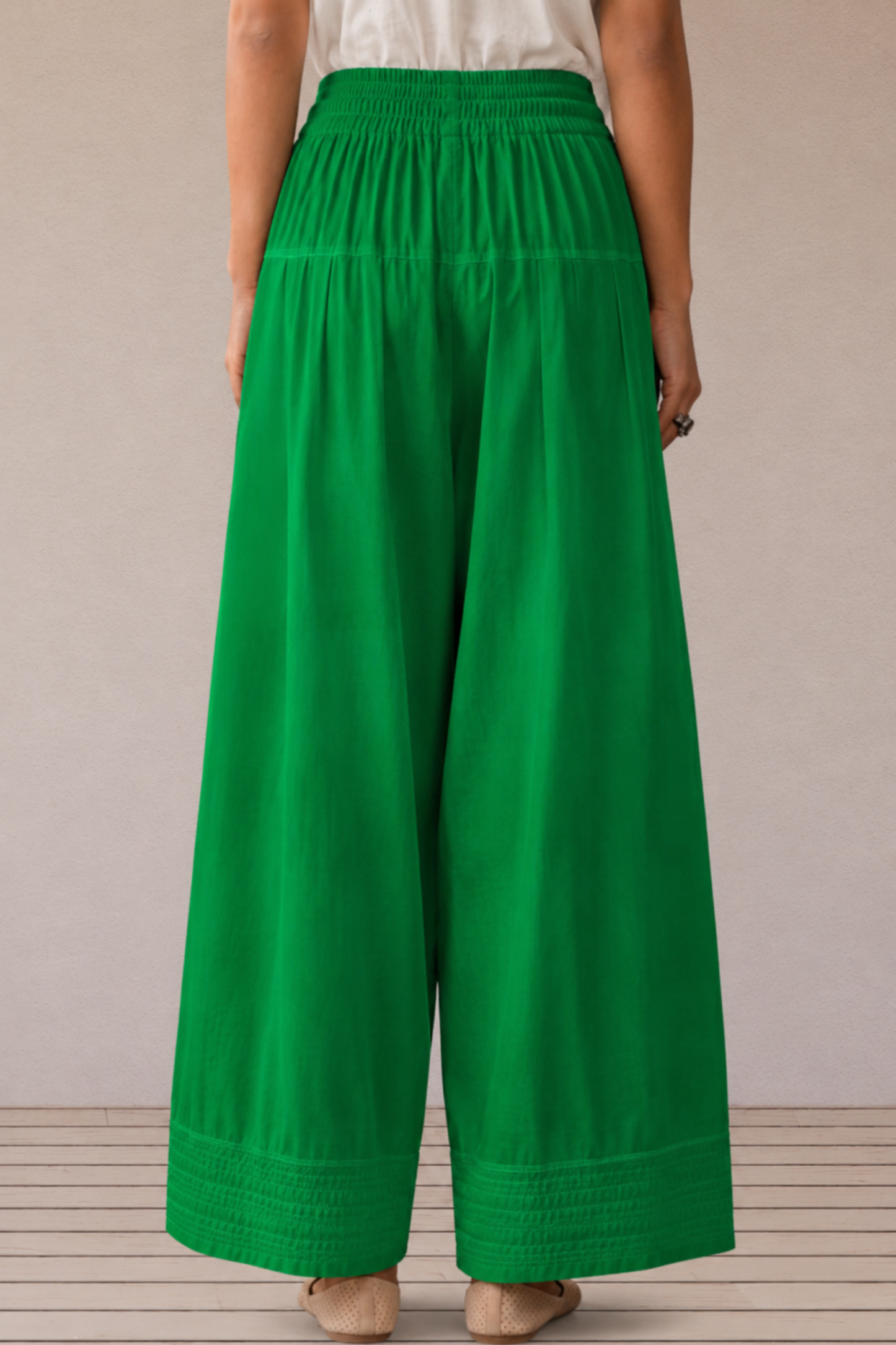 Light Green Cotton Farshi Salwar