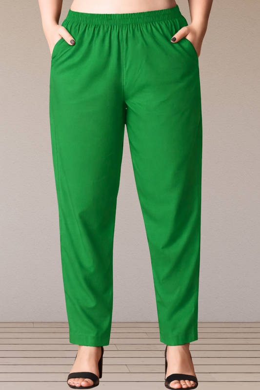 Dark Green Cotton Kurti Pant