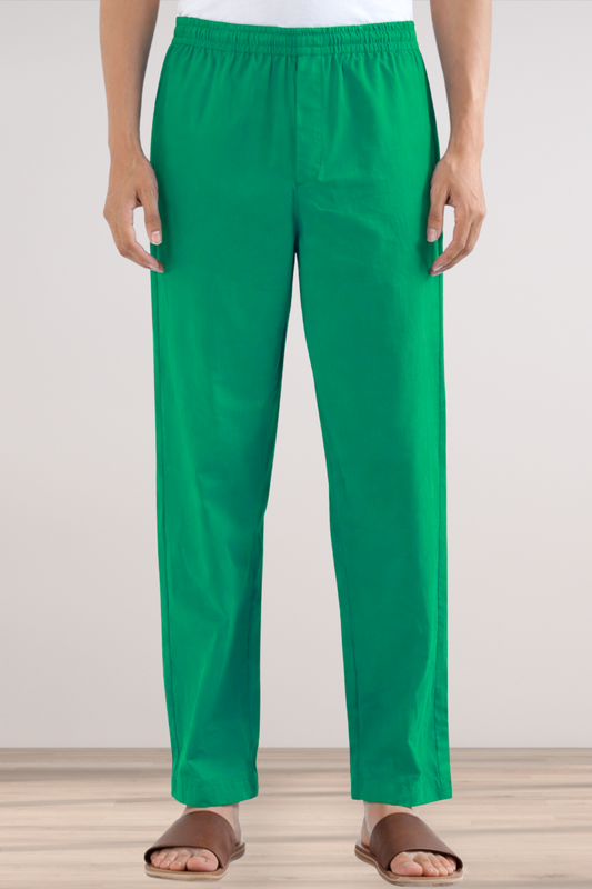 Dark Green Cotton Pant Pajama
