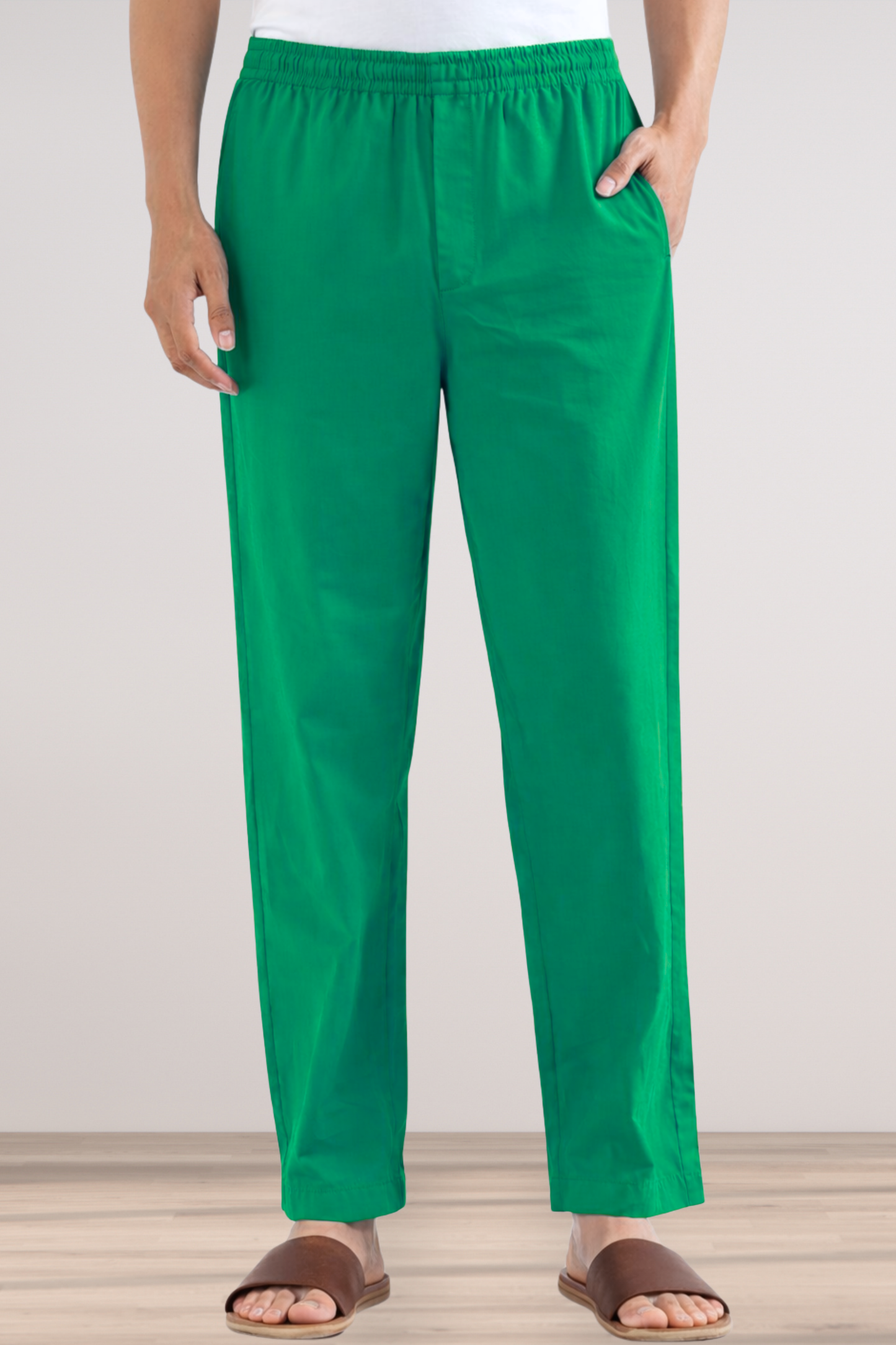 Dark Green Cotton Pant Pajama