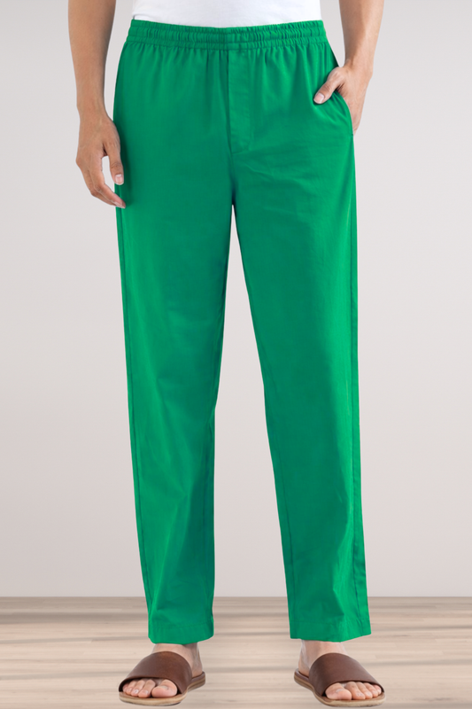 Dark Green Cotton Pant Pajama
