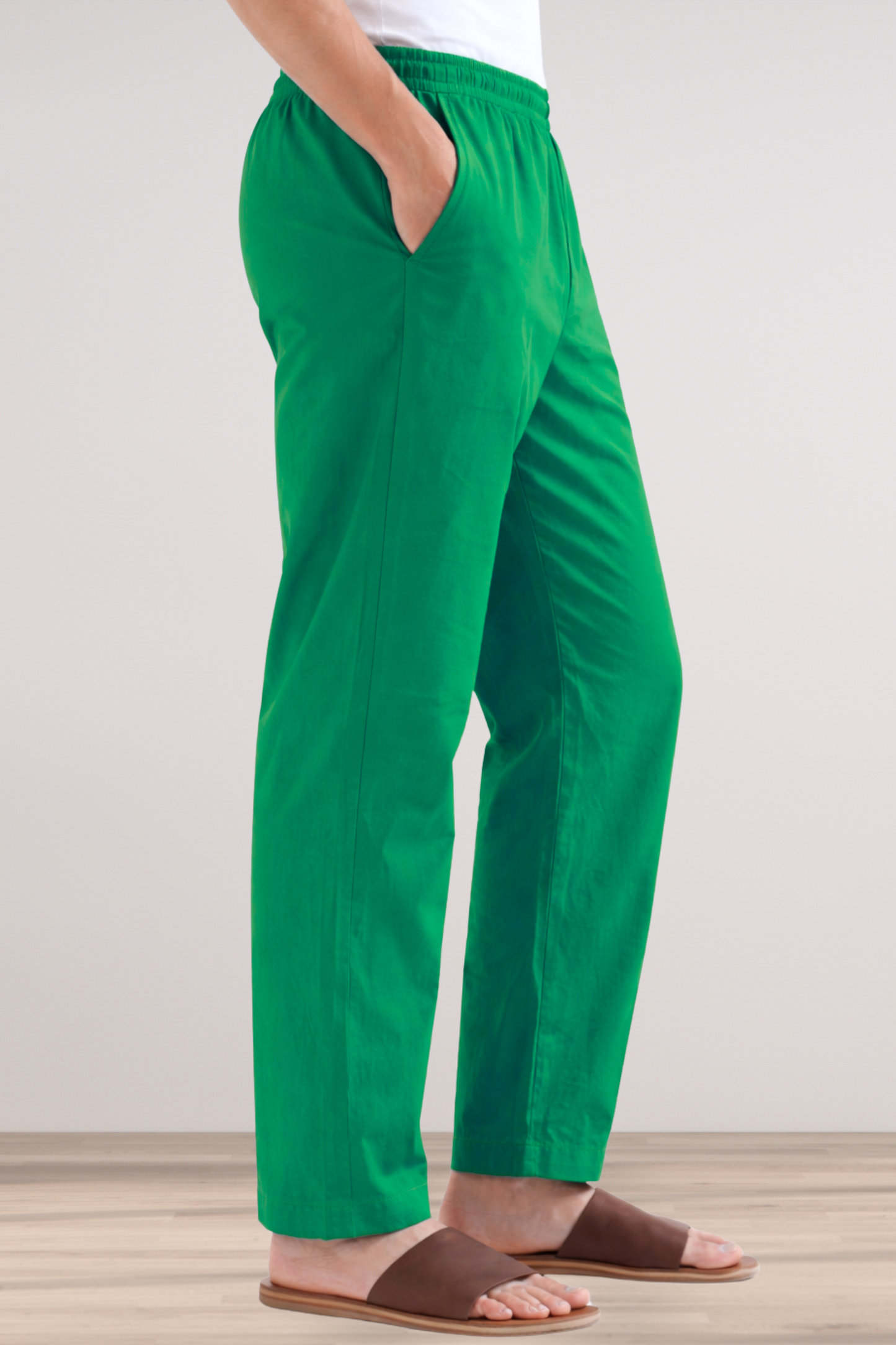 Dark Green Cotton Pant Pajama