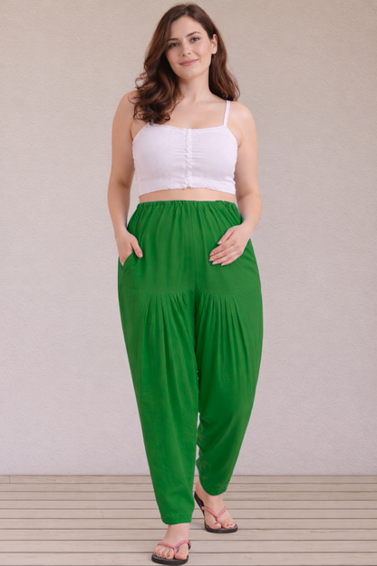 Dark Green Easy Fit Cotton Maternity Salwar
