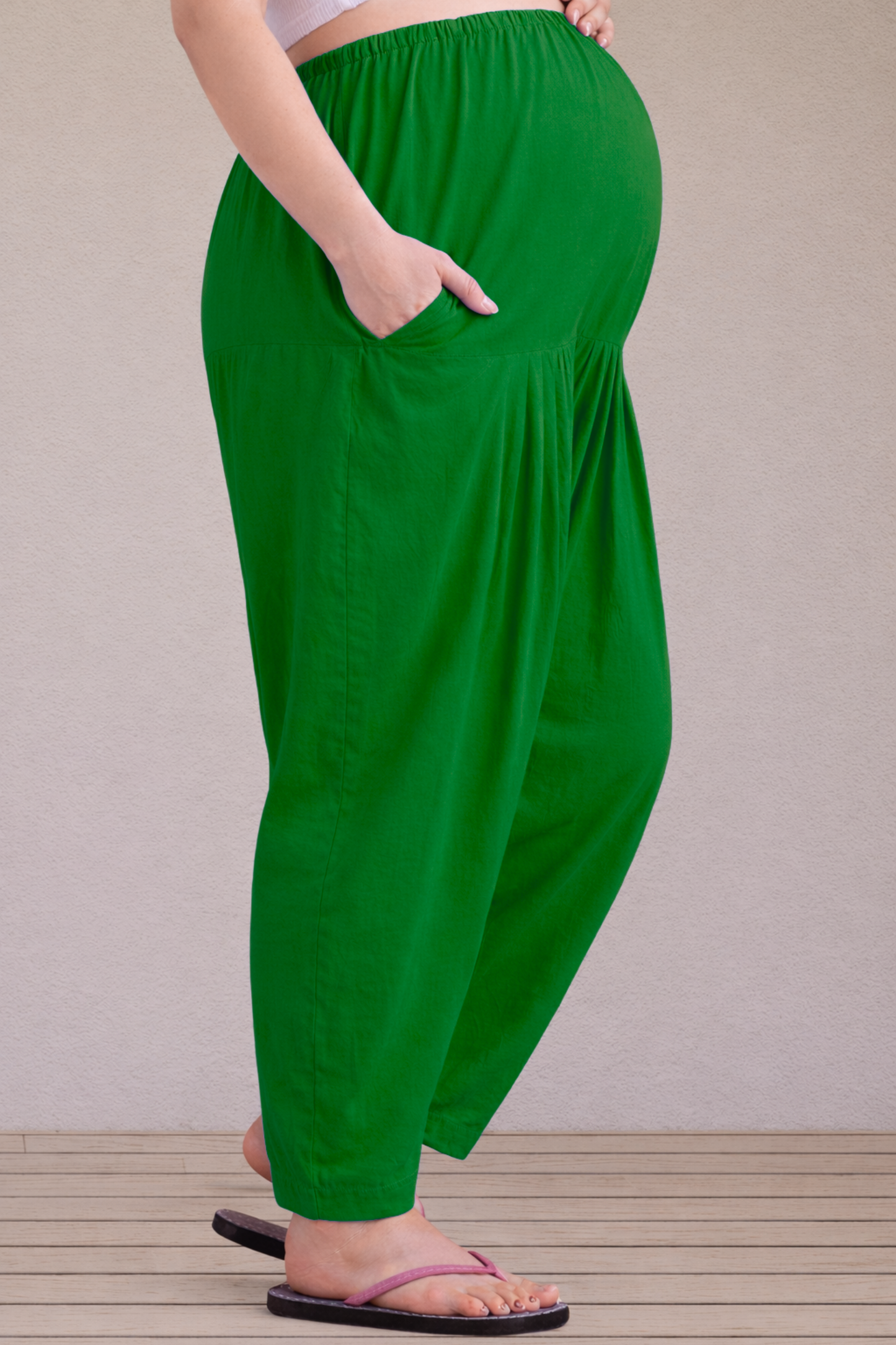 Dark Green Easy Fit Cotton Maternity Salwar