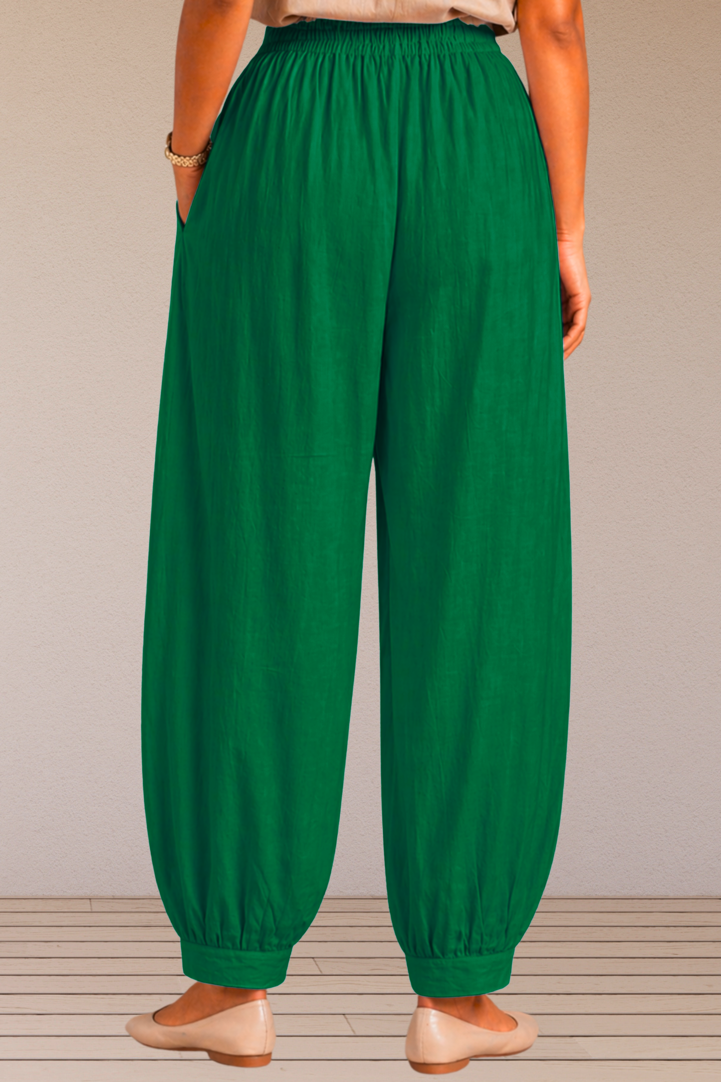 Dark Green Cotton Afghani Pants