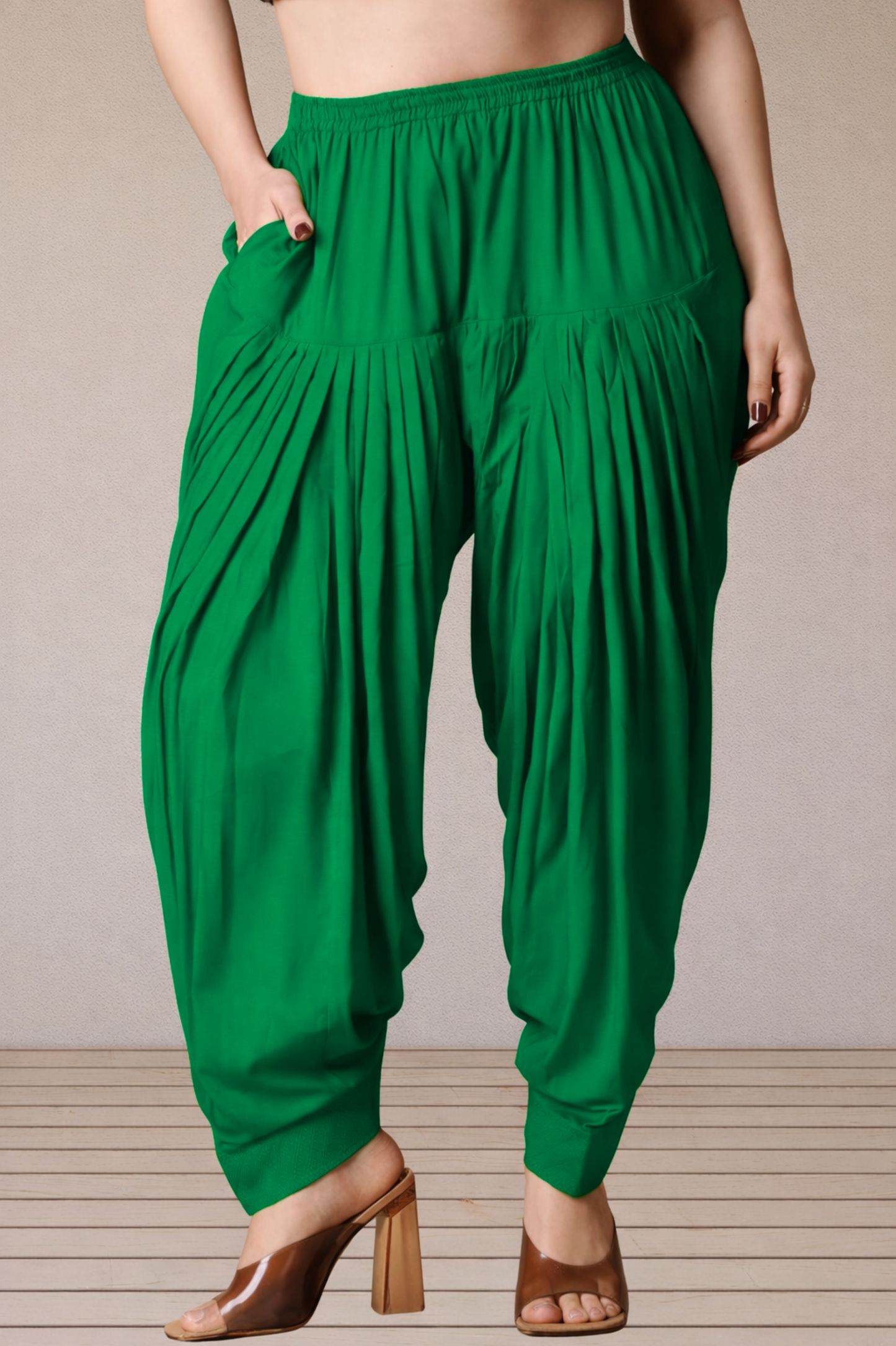 Dark Green Rayon Patiala Salwar