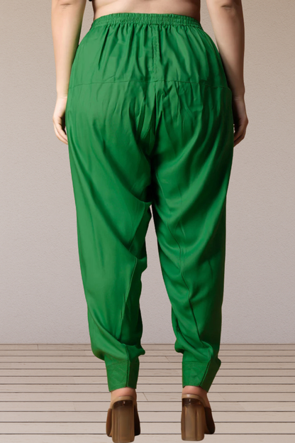 Dark Green Rayon Classic Salwar With Pocket