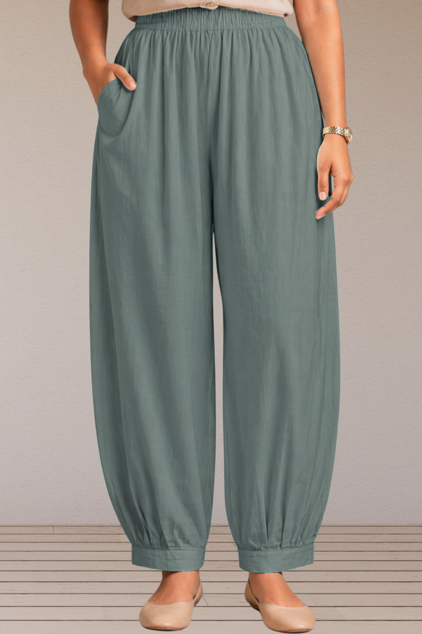 Dark Grey Cotton Afghani Pants