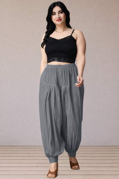 Dark Grey Cotton Afghani Salwar