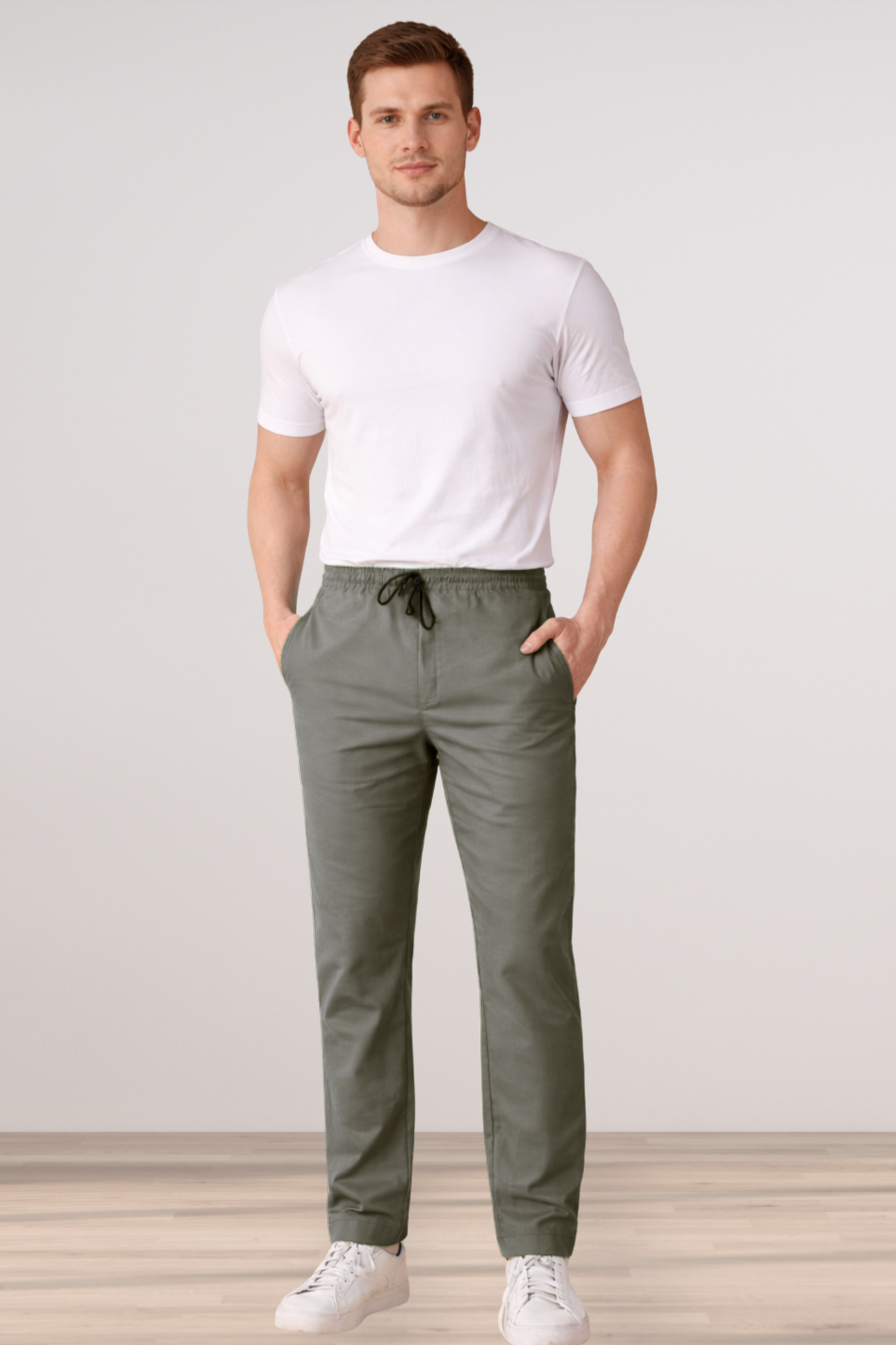 Dark Grey Cotton Track Pants