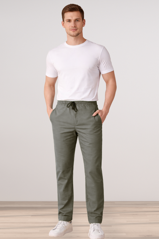 Dark Grey Cotton Track Pants