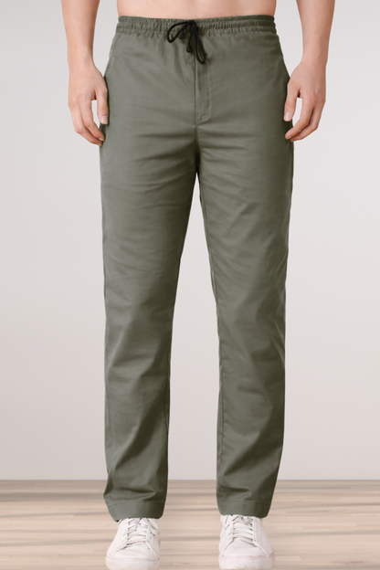 Dark Grey Cotton Track Pants