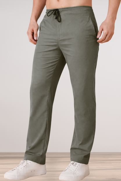 Dark Grey Cotton Track Pants