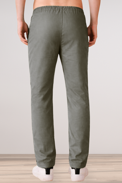 Dark Grey Cotton Track Pants