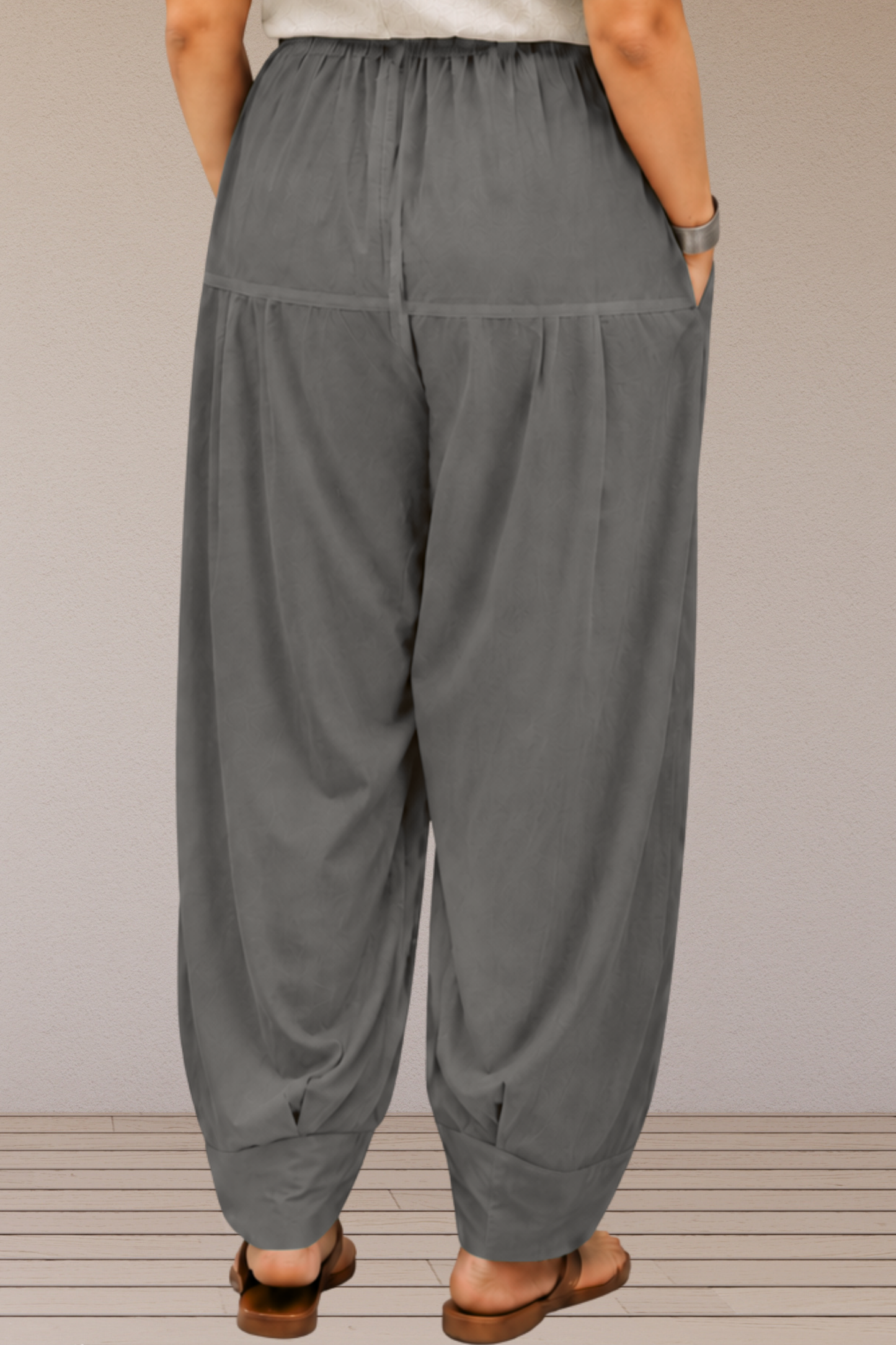 Dark Grey Cotton Farshi Salwar