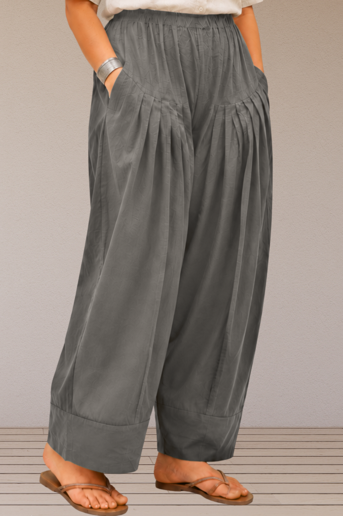 Dark Grey Cotton Farshi Salwar