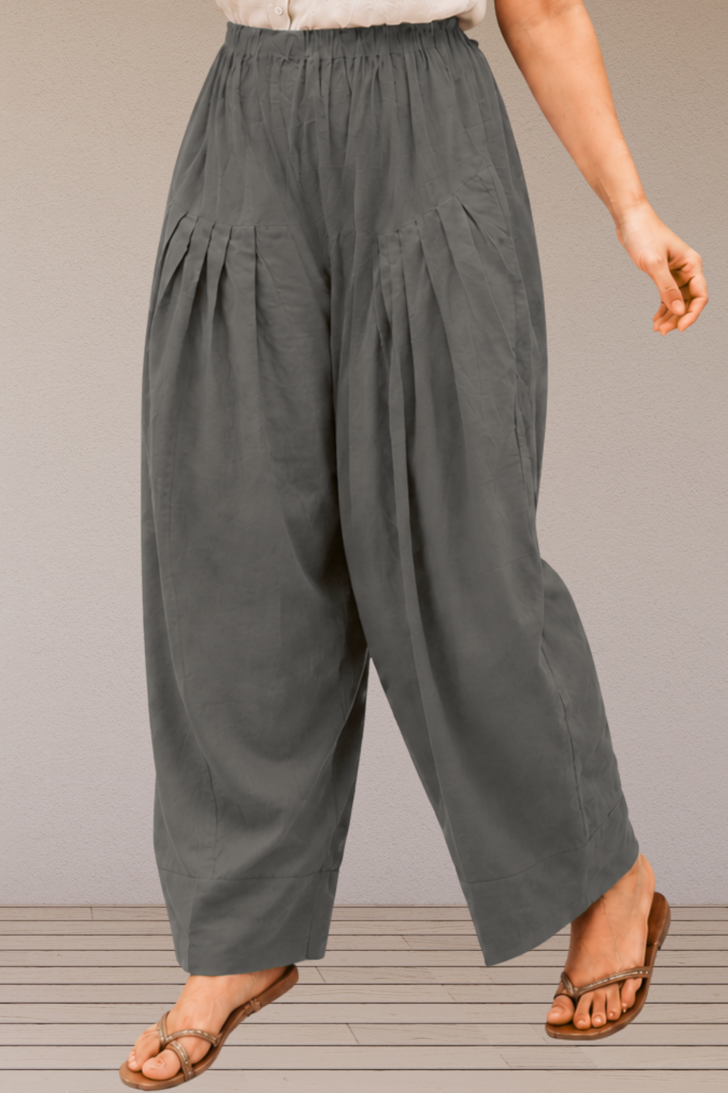 Dark Grey Cotton Farshi Salwar