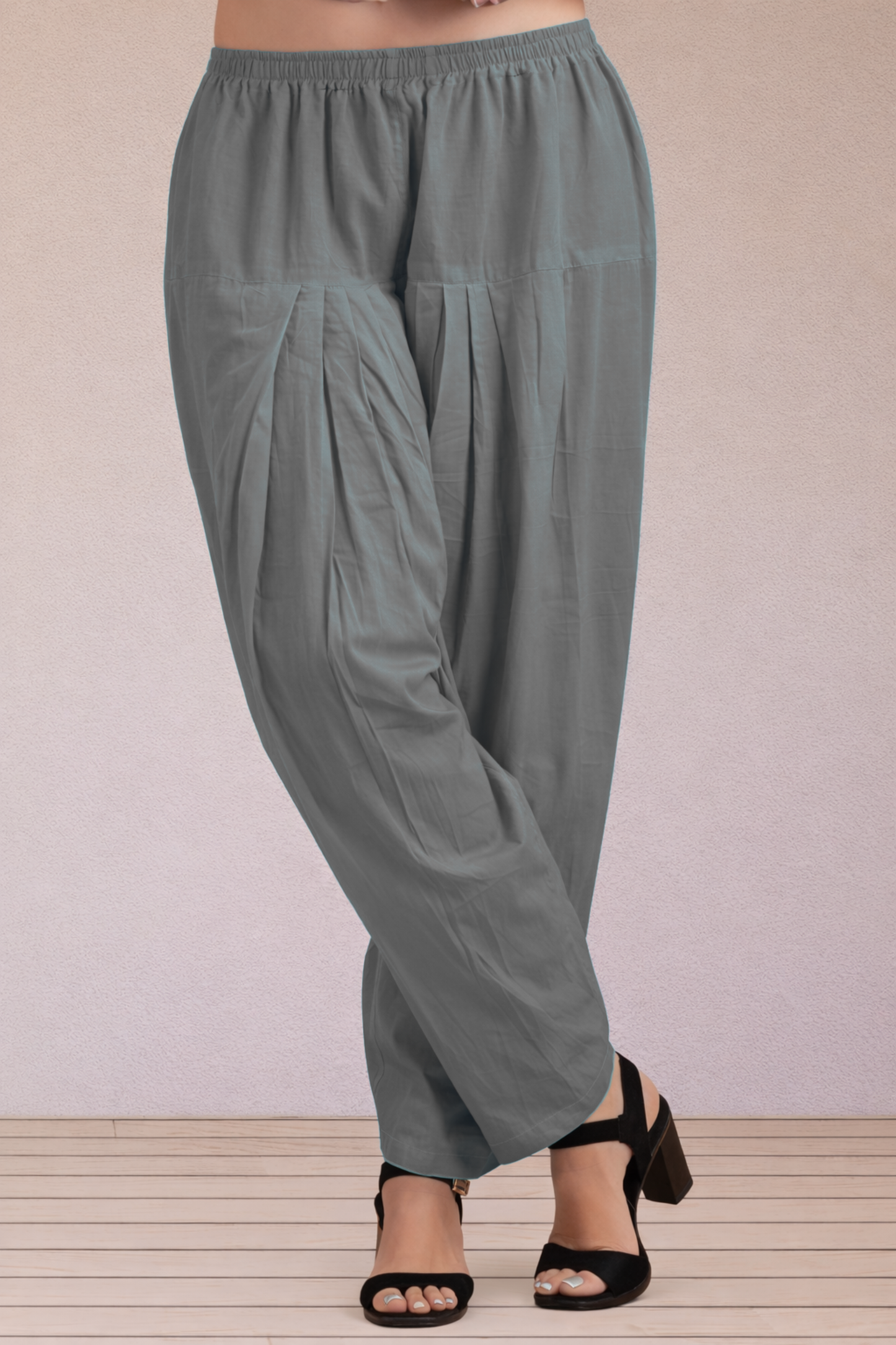 Dark Grey Easy Fit Cotton Salwar