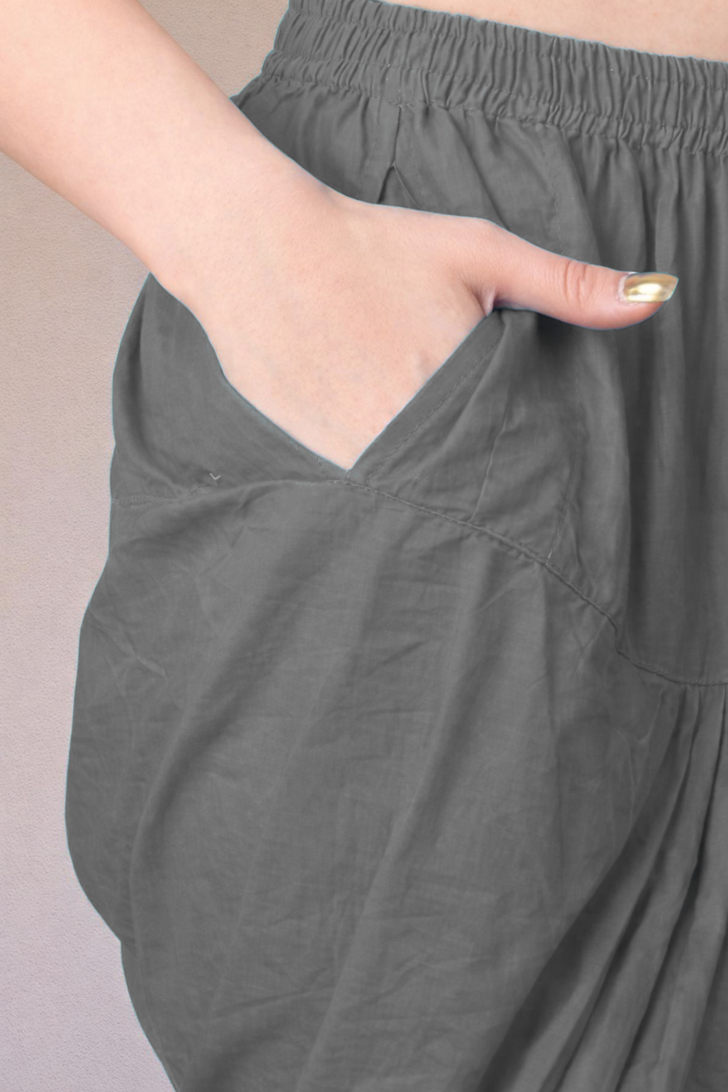 Dark Grey Easy Fit Cotton Salwar