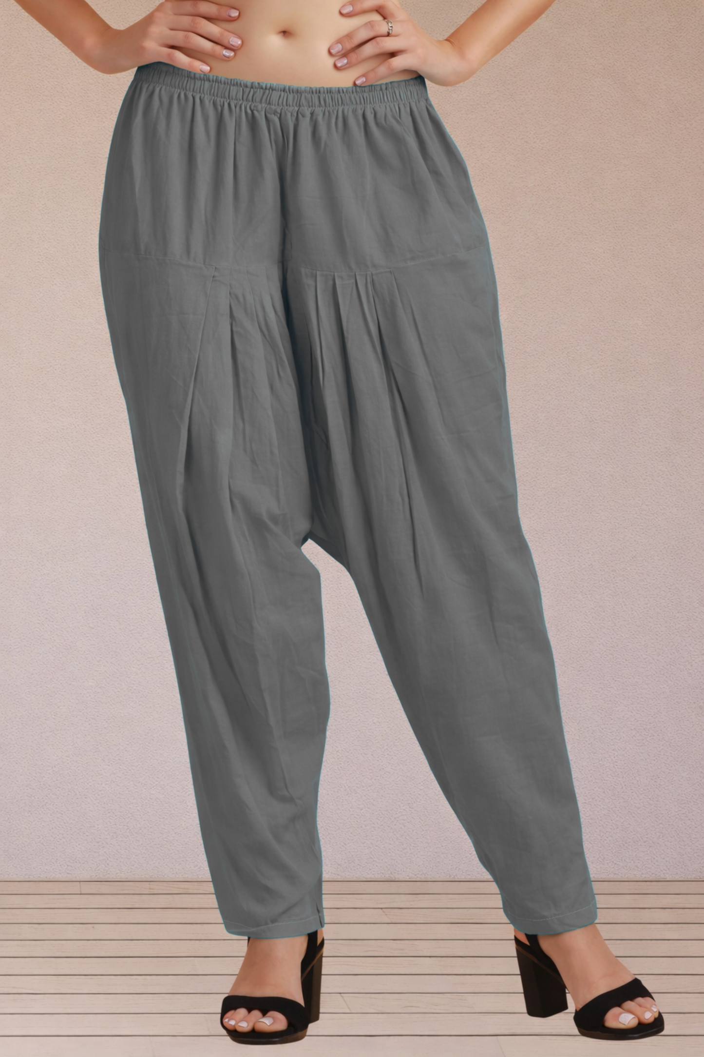 Dark Grey Easy Fit Cotton Salwar