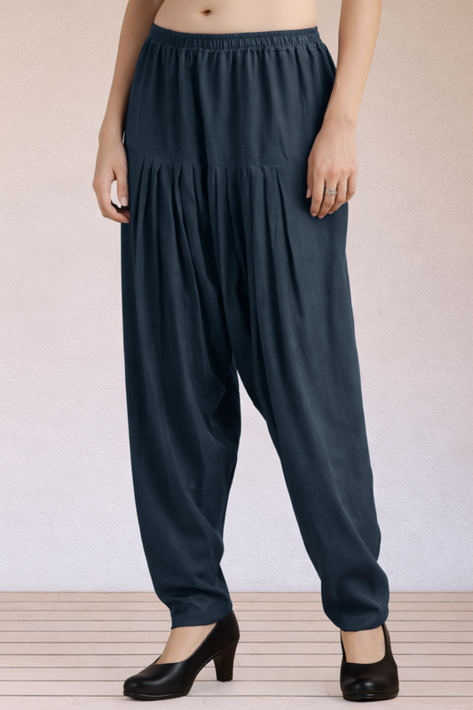 Dark Grey Easy Fit Rayon Salwar