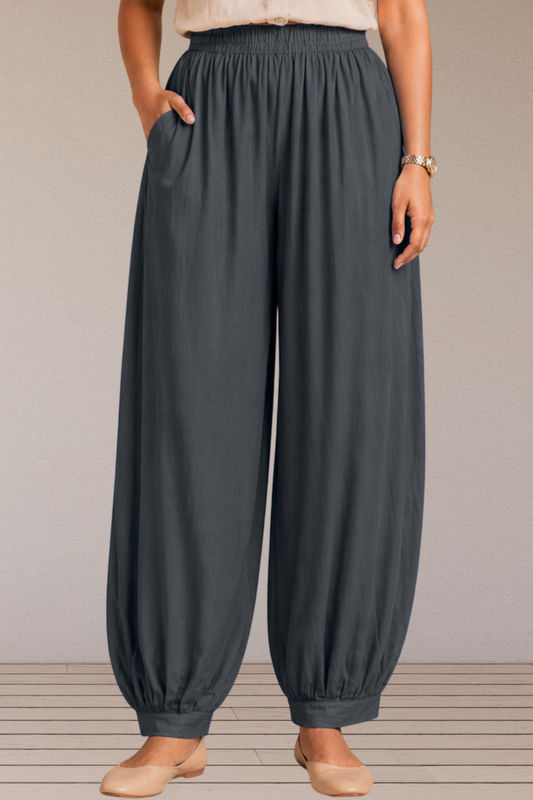 Dark Grey Rayon Afghani Pants