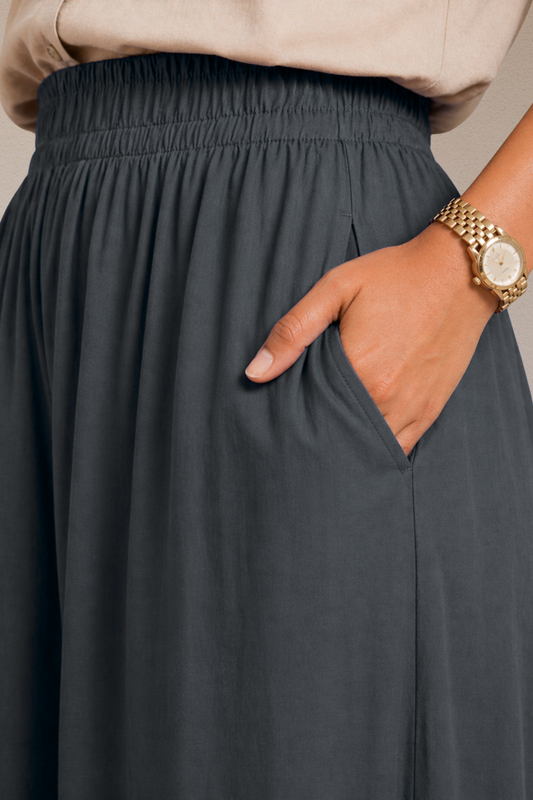 Dark Grey Rayon Afghani Pants