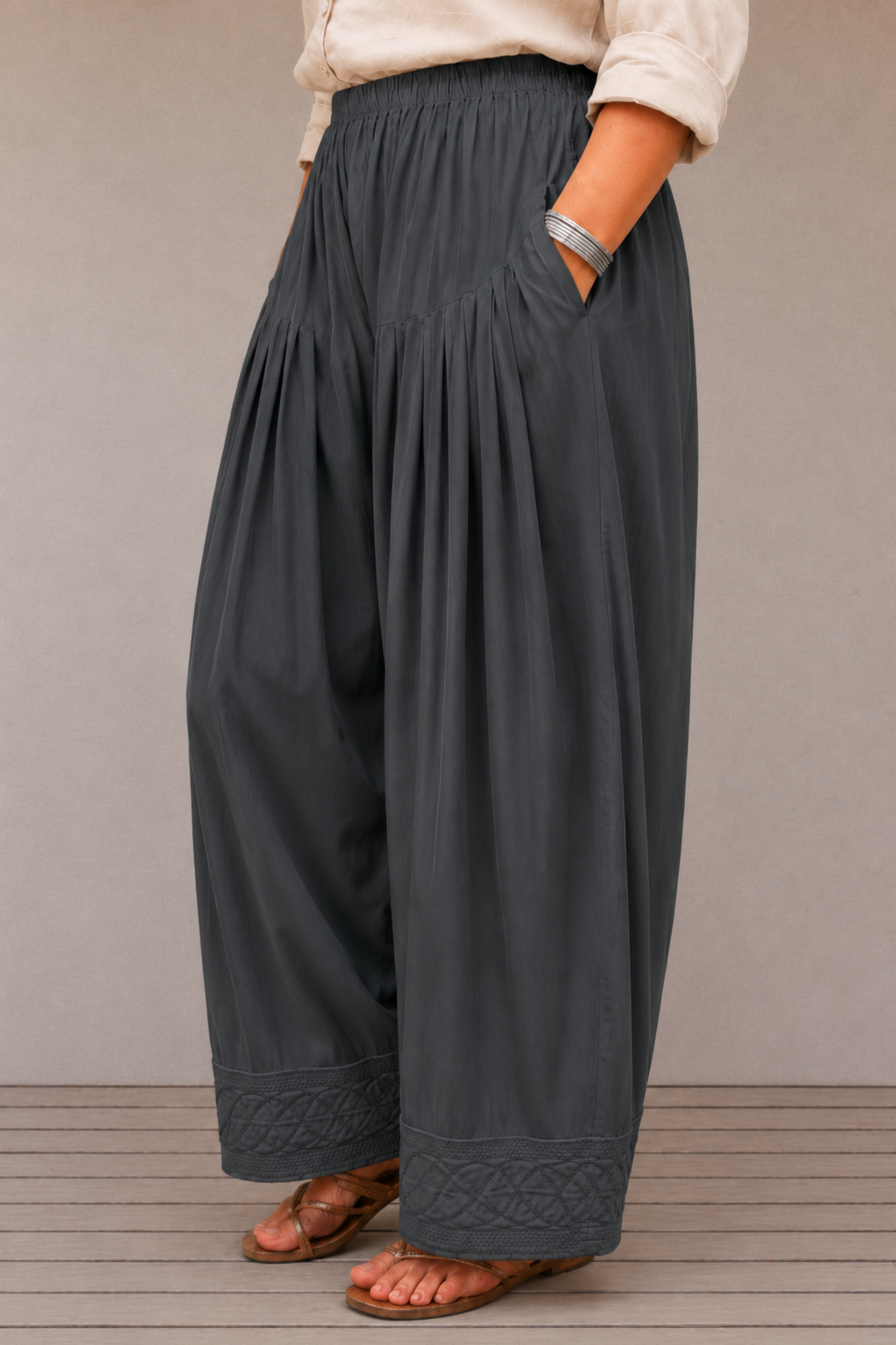 Dark Grey Rayon Farshi Salwar