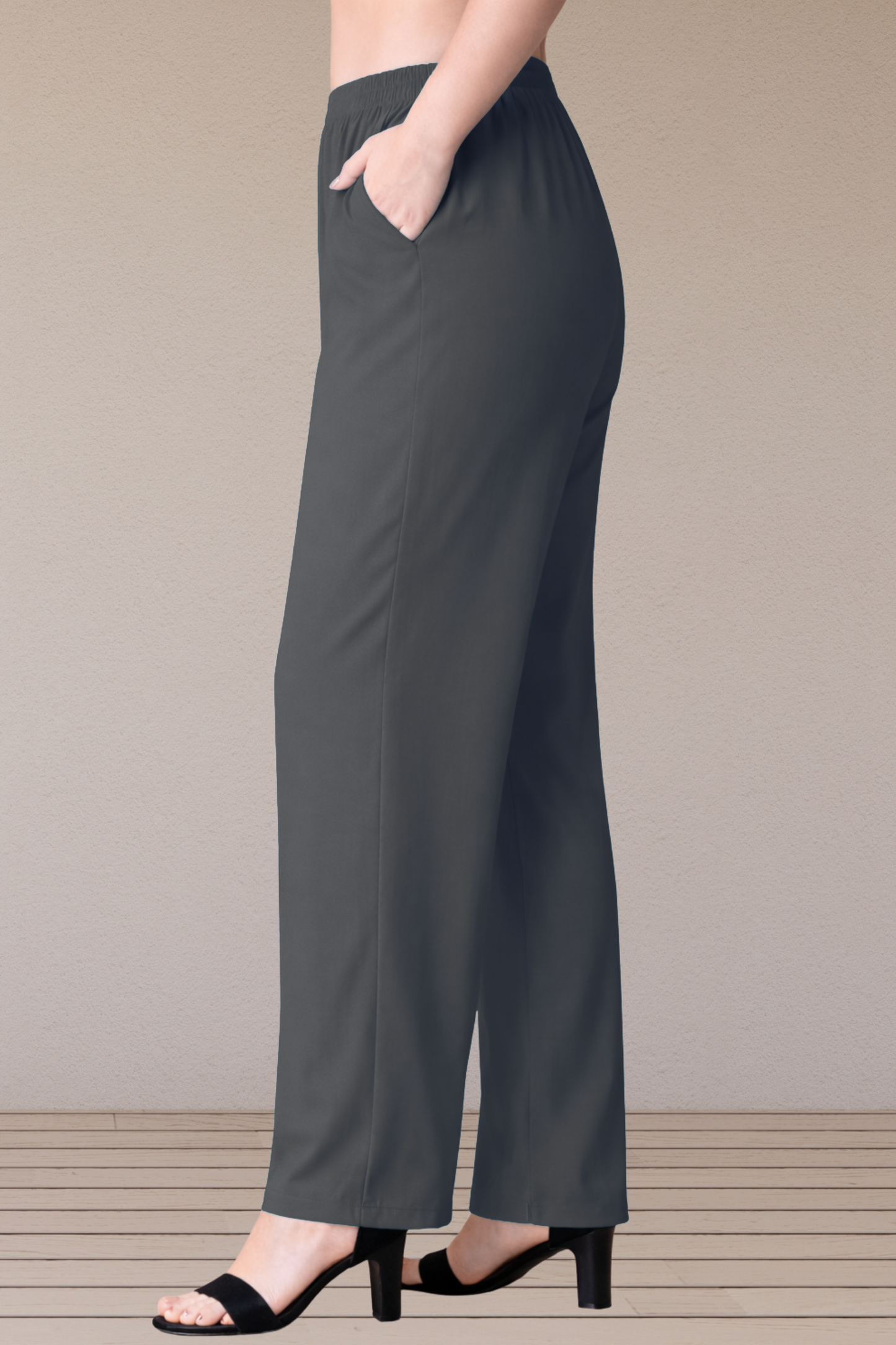 Dark Grey Rayon Kurti Pant