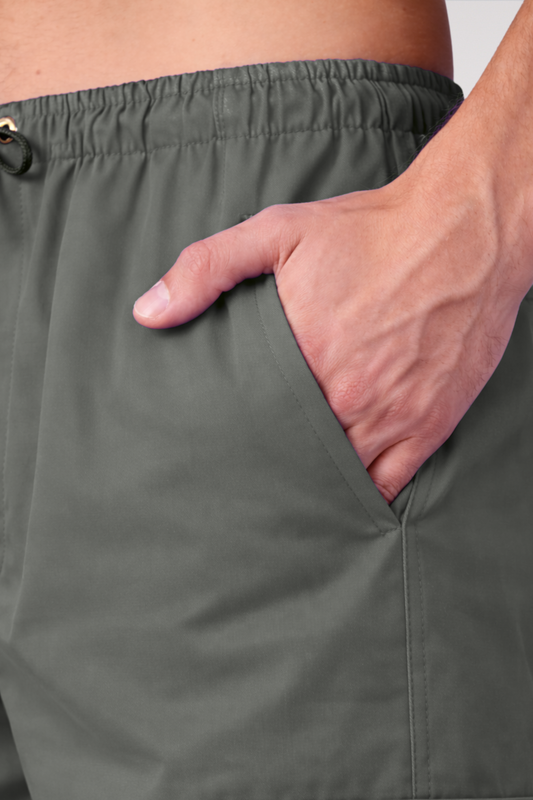 Dark Grey Stretch Track Pants