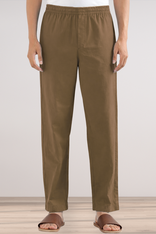 Dark Khaki Cotton Pant Pajama
