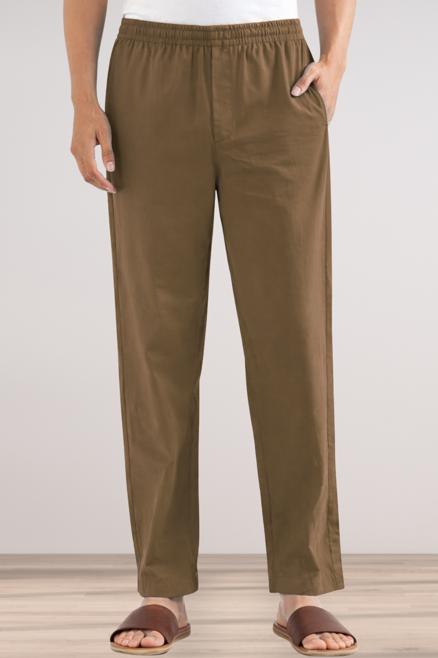 Dark Khaki Cotton Pant Pajama