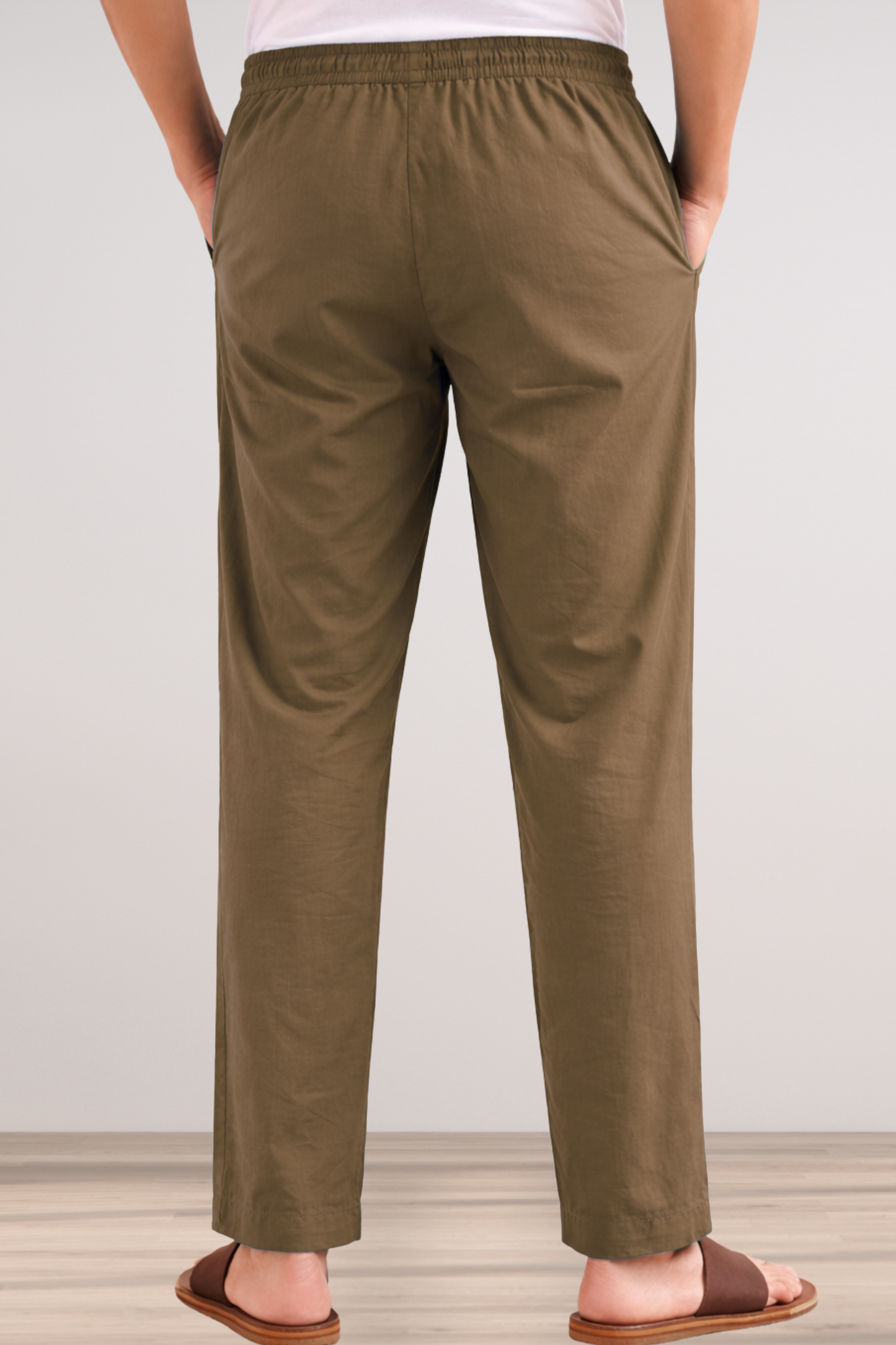 Dark Khaki Cotton Pant Pajama