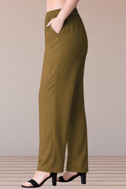 Dark Khaki Rayon Kurti Pant