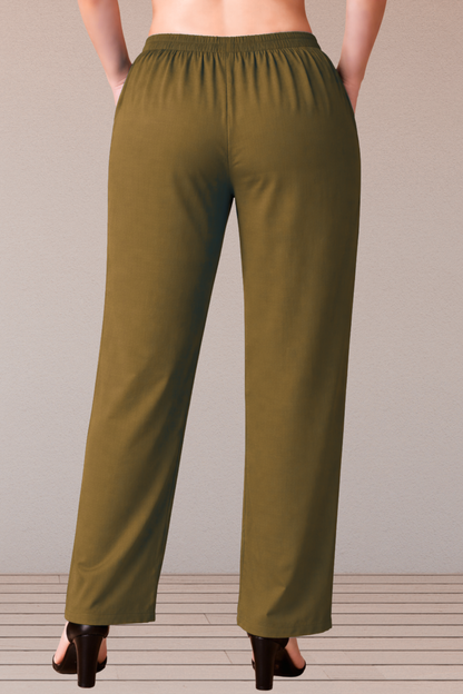 Dark Khaki Rayon Kurti Pant