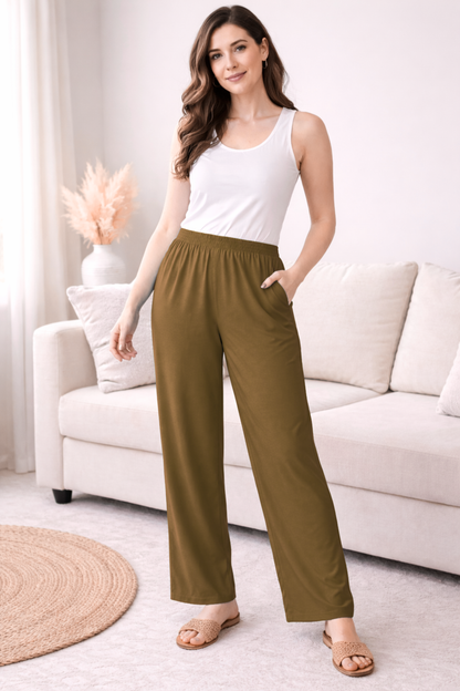 Dark Khaki Rayon Kurti Pant