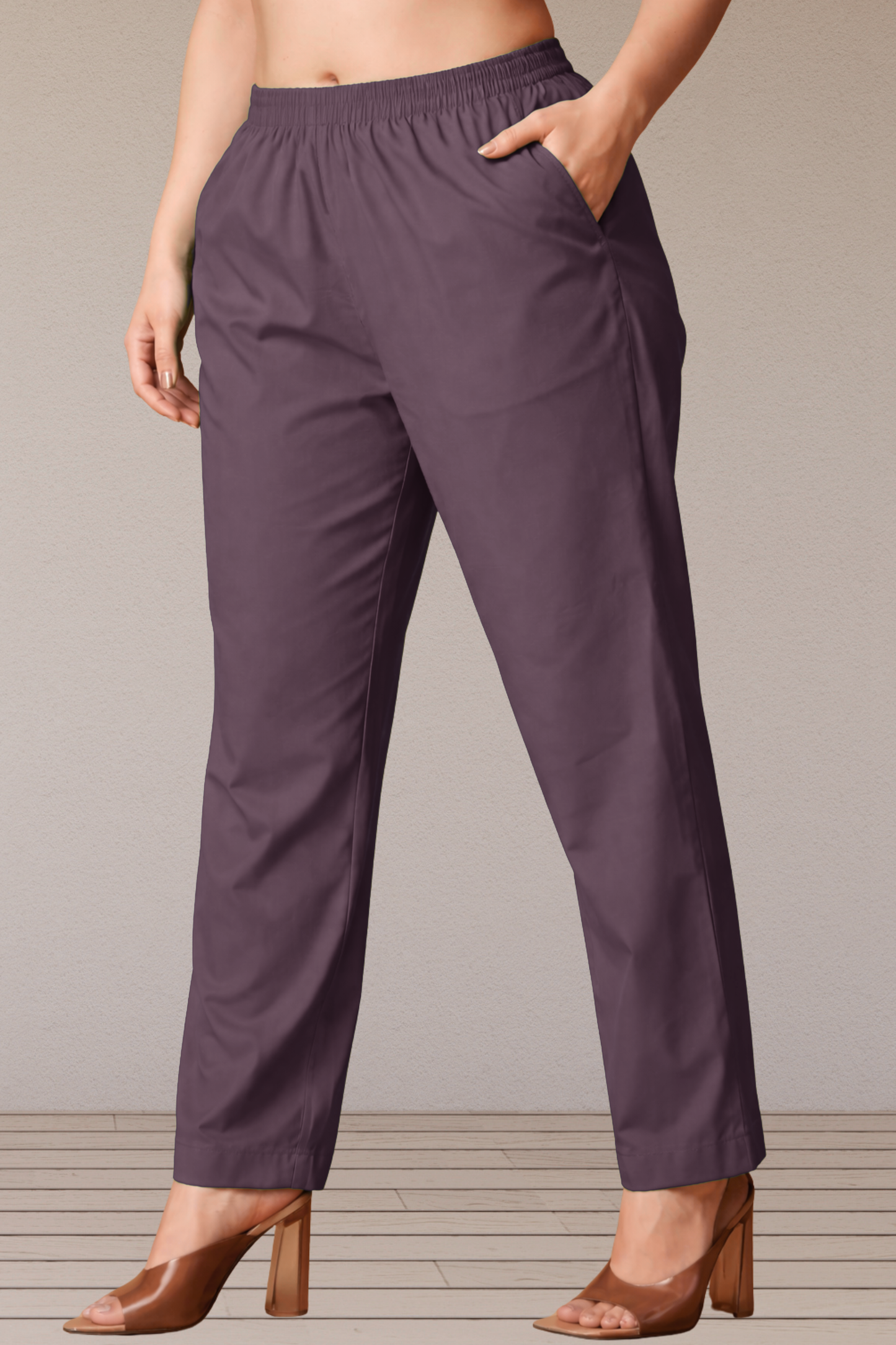 Dark Mauve Cotton Kurti Pant