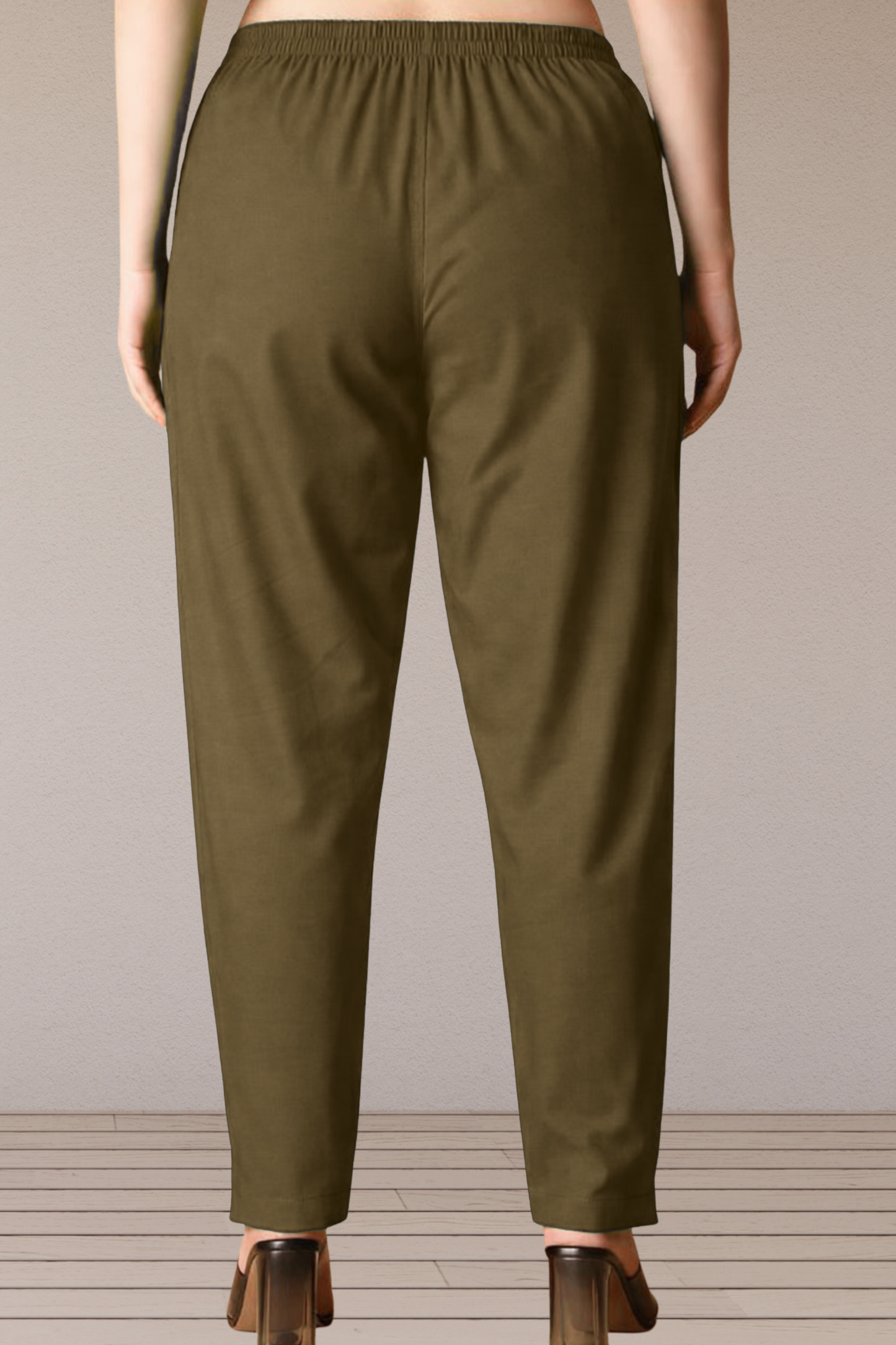 Dark Mehandi Cotton Kurti Pant