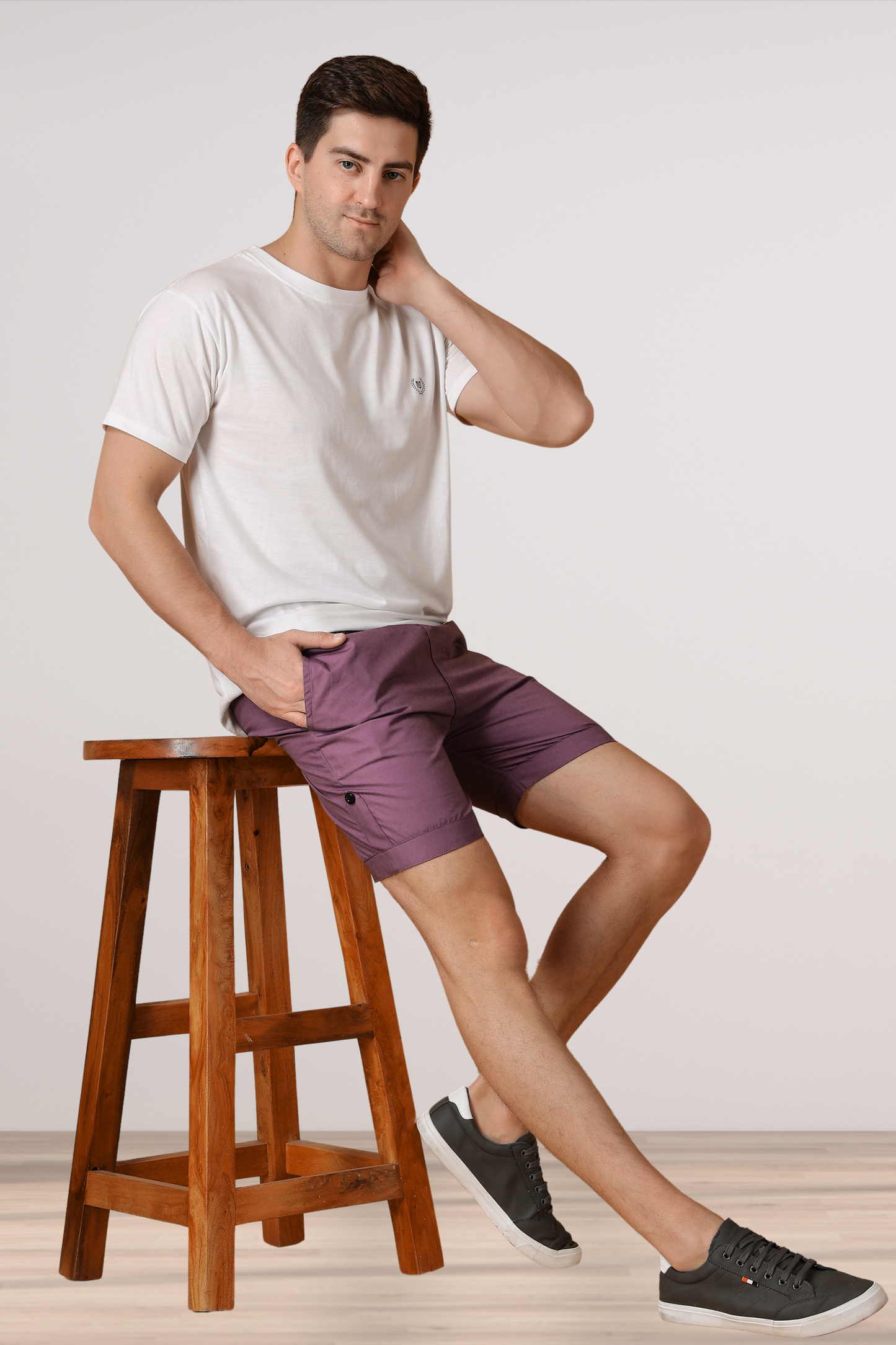 Dark Onion Cotton Shorts