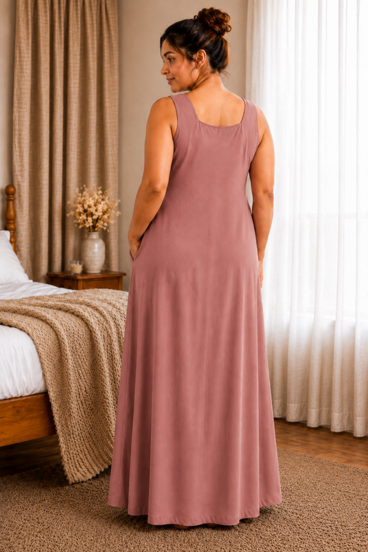 Dark Onion Rayon Night Gown