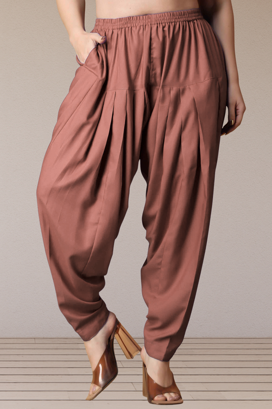 Dark Onion Straight Rayon Salwar Pants