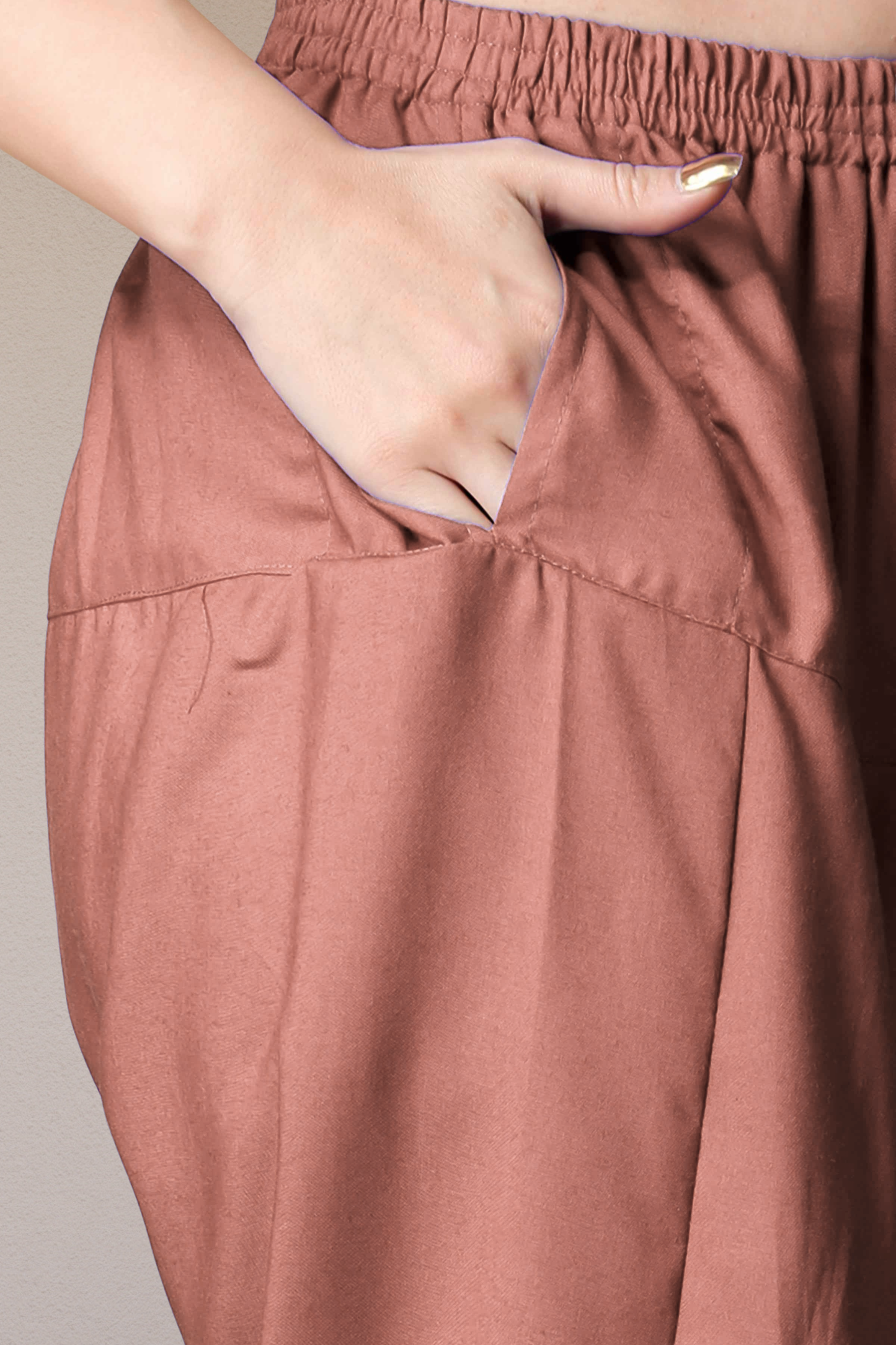Dark Onion Straight Rayon Salwar Pants
