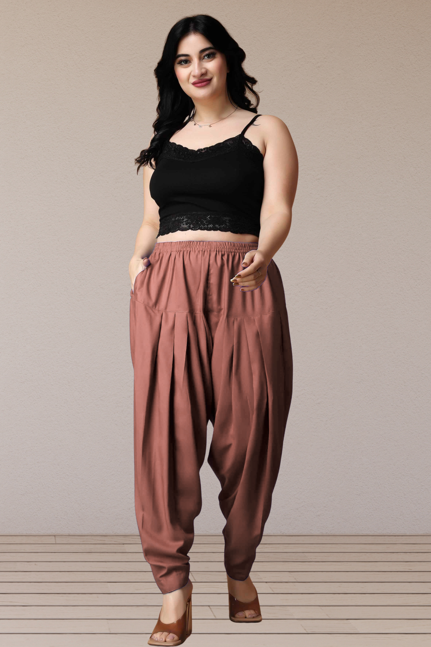 Dark Onion Straight Rayon Salwar Pants