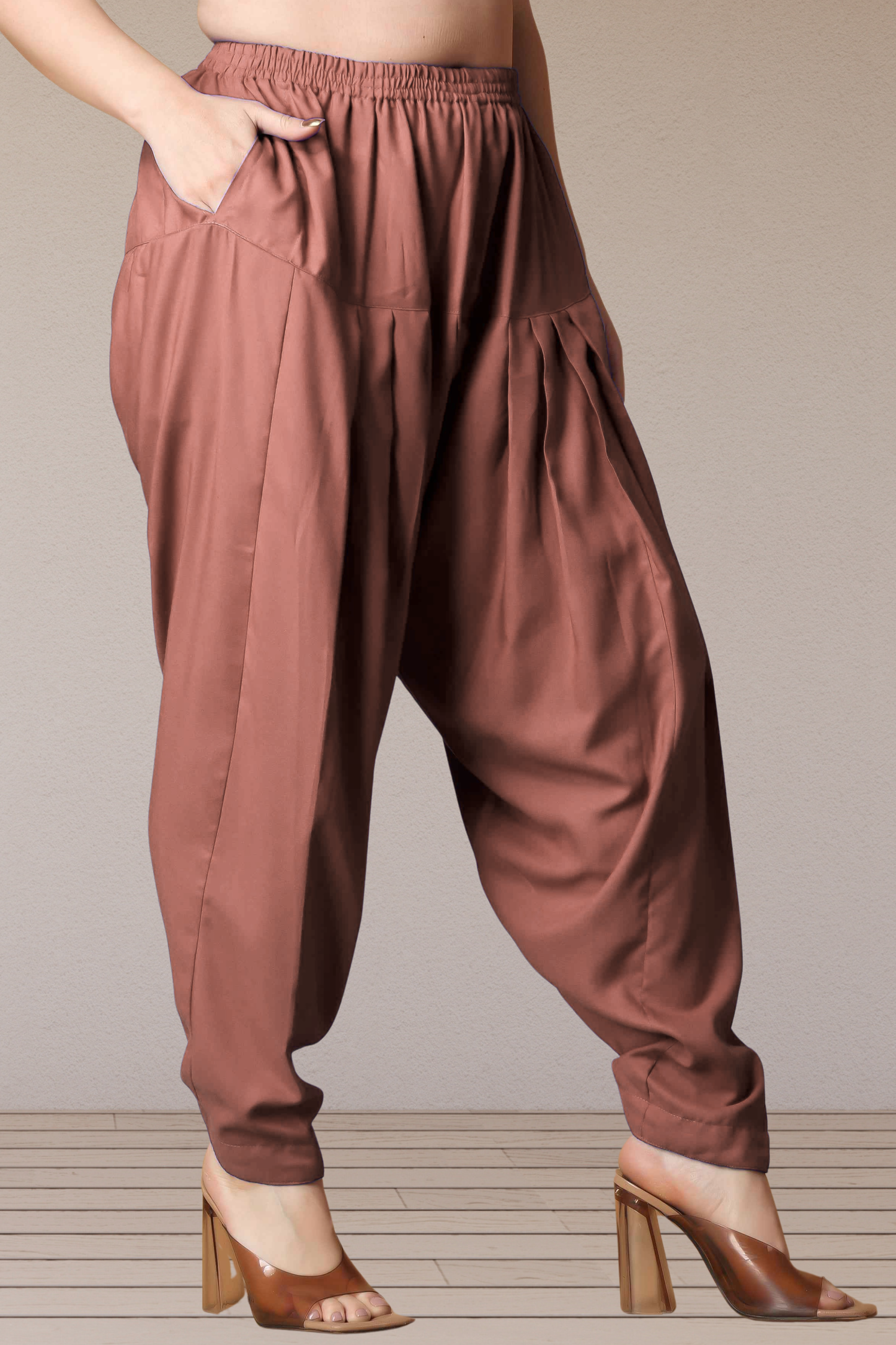 Dark Onion Straight Rayon Salwar Pants