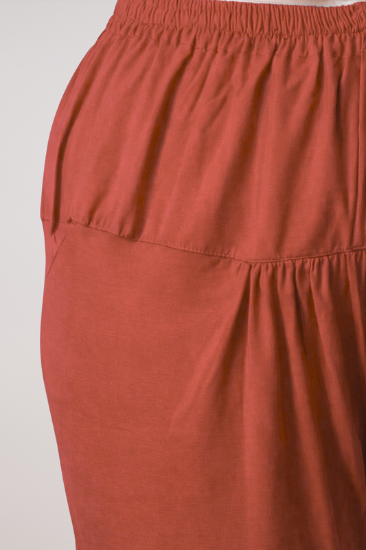 Dark Rust Cotton Churidar Pants