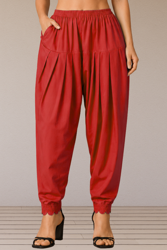 Dark Rust Scallop Cut Salwar